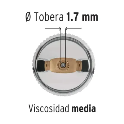 Pistola De Gravedad Hvlp 500 Ml, 1.7 Mm Con Vaso Plástico Truper