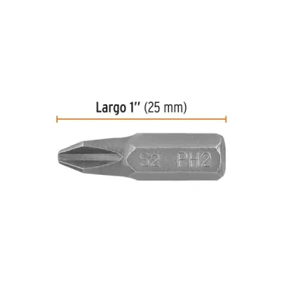 Set De 5 Puntas Industrial Estrella Ph2 De 1" Zanco 1/4" Truper