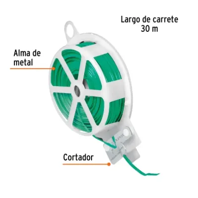 Alambre Forrado Para Tapabocas Cocina Jardinería 30 Metros Truper