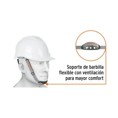 Barbuquejo Para Cascos Con Punto De Sujeción, Con Barbilla Truper