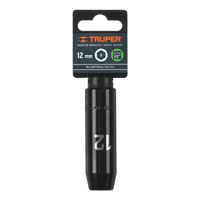 Copa Larga De Impacto 6 Puntas De 12 Mm Cuadrante 1/2" Truper
