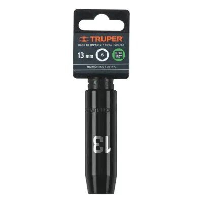 Copa Larga De Impacto 6 Puntas De 13 Mm Cuadrante 1/2" Truper
