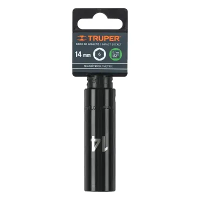 Copa Larga De Impacto 6 Puntas De 14 Mm Cuadrante 1/2" Truper