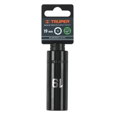 Copa Larga De Impacto 6 Puntas De 19 Mm Cuadrante 1/2" Truper