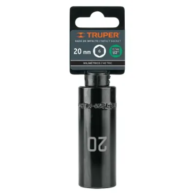 Copa Larga De Impacto 6 Puntas De 20 Mm Cuadrante 1/2" Truper
