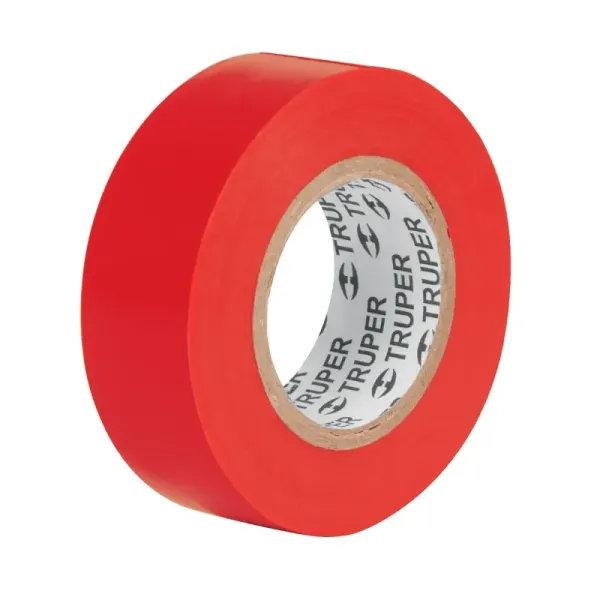 Cinta De Aislar Profesional De Pvc Roja De 18 M X 19 Mm Truper (M-33R - 12504)