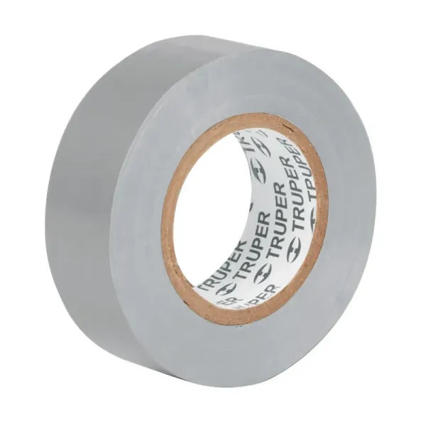 Cinta De Aislar Profesional De Pvc Gris De 18 M X 19 Mm Truper (M-33G - 12507)