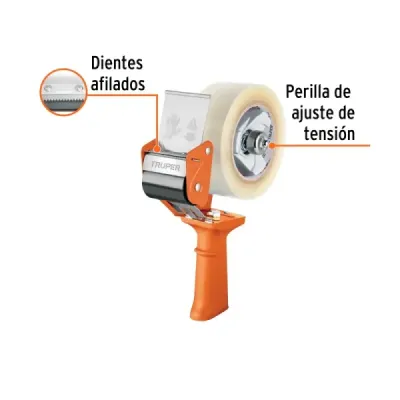 Dispensador De Cinta Ancha Con Cortador, Incluye 2 Cintas Truper