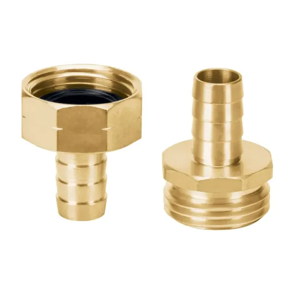 Juego De Acoples Roscados De Latón 3/4", Espiga 1/2" Truper (CFM-1/2B - 12704)