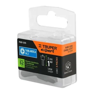 Set De 5 Puntas Estrella Para Yeso De 1" Industriales Truper