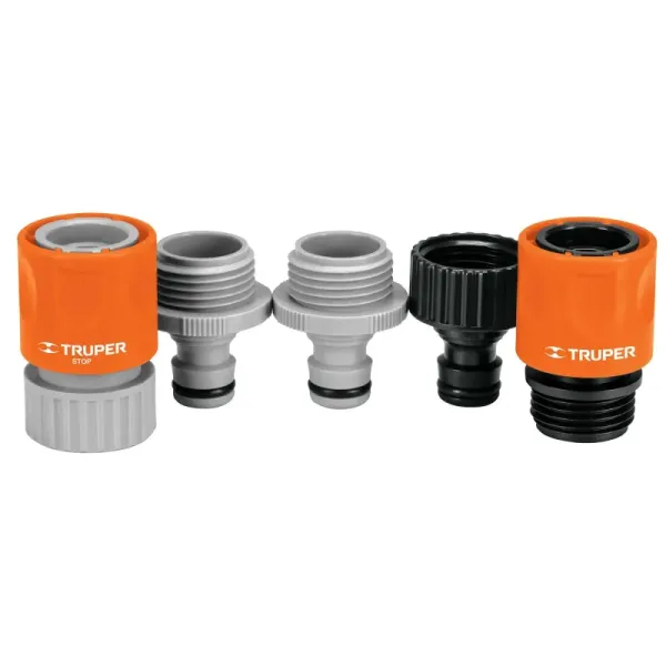 Juego De 2 Acoples Rápidos Sistema Click Para Manguera Truper (CLICK-SET - 12728)