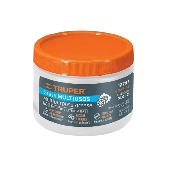 Grasa Lubricante Multiusos De Litio 450 Gr Grado Nlgi-2 Truper (GRAS-45 - 12783)