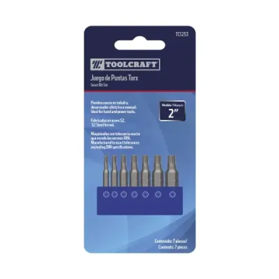 Juego De 7 Puntas Torx 2' Toolcraft Con Organizador