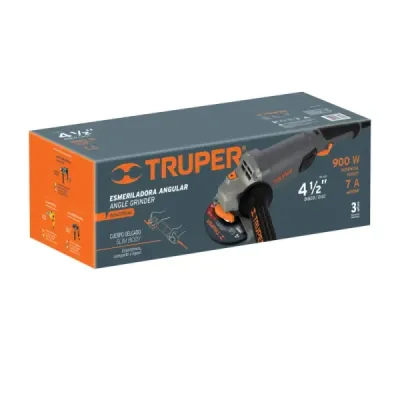 Pulidora Angular De 4.1/2" Industrial, 950 W, 11.000 Rpm Truper