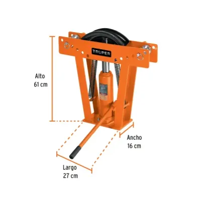 Doblador De Tubo Hidráulico Tubo De 1/2" A 2" 12 Toneladas Truper