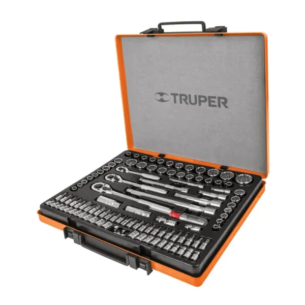 Juego De Copas 103 Piezas, Cuadrante 1/4", 3/8" Y 1/2" Truper (JD-103MP - 12893)