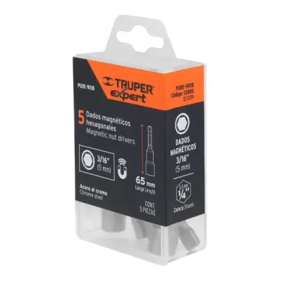 Set De 5 Copas Magnéticas 3/16", Zanco 1/4" Truper