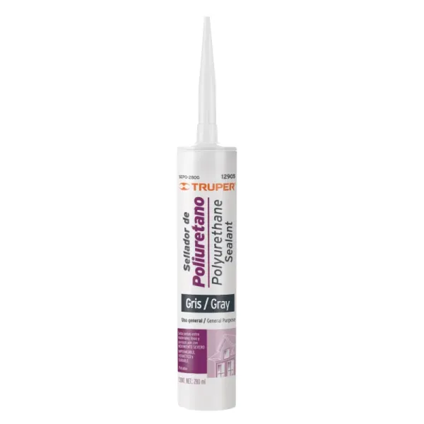 Sellador De Poliuretano Varios Usos 280 Ml Gris, Pintable Truper (SEPO-280G - 12905)
