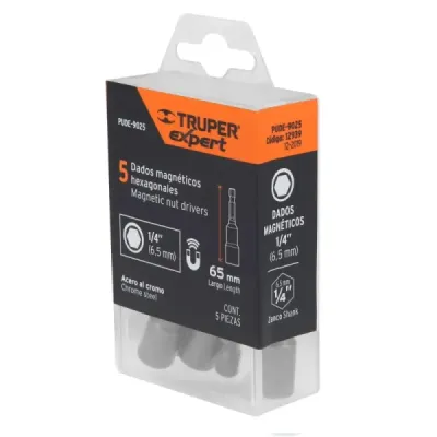 Set De 5 Copas Magnéticas 1/4", Zanco 1/4" Truper