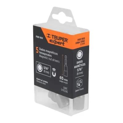 Set De 5 Copas Magnéticas 5/16", Zanco 1/4" Truper