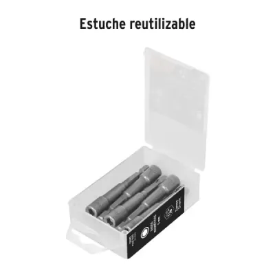 Set De 5 Copas Magnéticas 5 Mm, Zanco 1/4" Largo 2" Truper