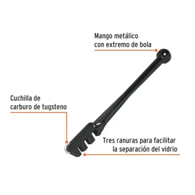 Cortavidrio 13 Cm Cuchilla 6.5 Mm Truper Uso Profesional