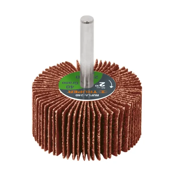 Rueda Flap De 2" Con Zanco De 1/4" Y Grano 40 Truper (RUFLA-240 - 13036)