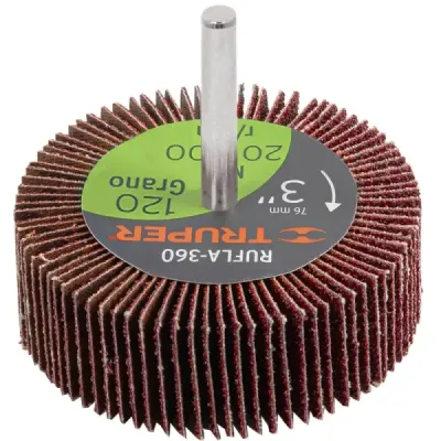 Rueda Flap De 3" Con Zanco De 1/4" Y Grano 120 Truper