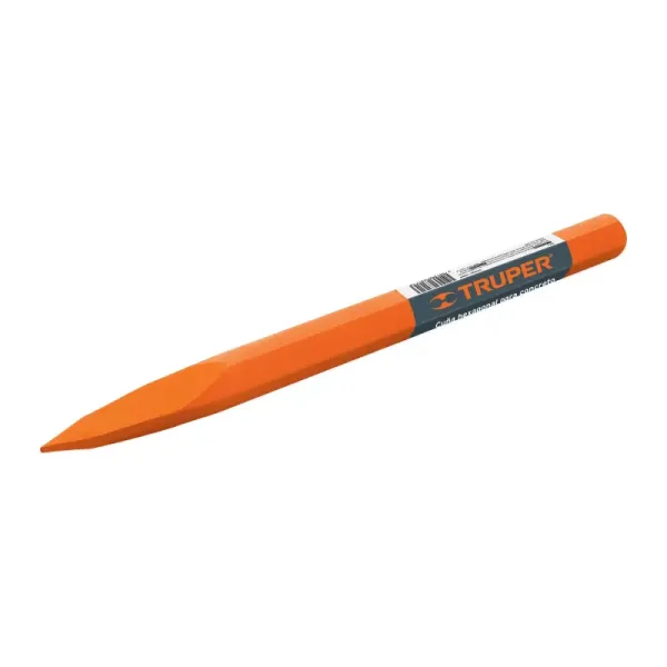Cincel De Punta, Largo 36 Cm Con Sección Hexagonal De 7/8" Truper (CU-7/8 - 13053)
