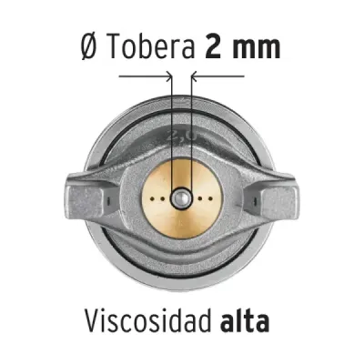 Pistola Para Pintar De Gravedad Lvmp 400 Ml, Boquilla 2.0 Mm Truper