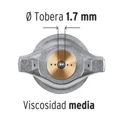 Pistola Para Pintar De Gravedad Lvmp 400 Ml, Boquilla 1.7 Mm Truper
