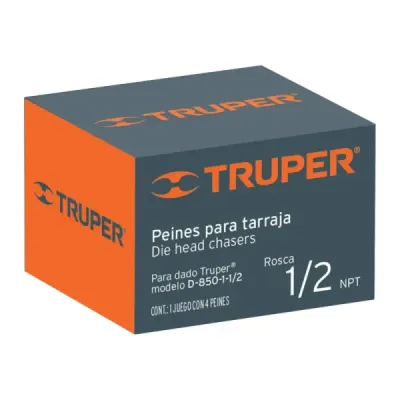 Juego De 4 Peines Para Tarraja De 1/2", Rosca 14 Npt Truper