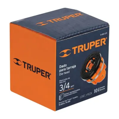 Dado Para Tarraja 3/4" Cuerda 14" Npt Y Cabezal De Acero Truper