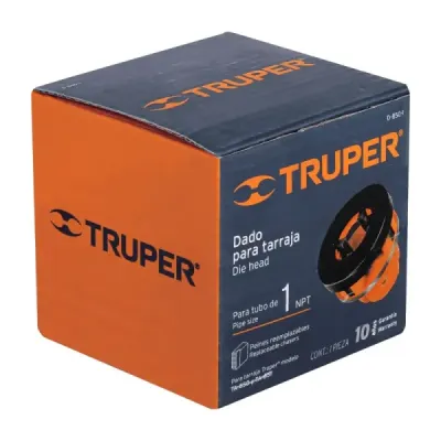 Dado Para Tarraja 1" Cuerda 11.1/2" Npt Y Cabezal De Acero Truper