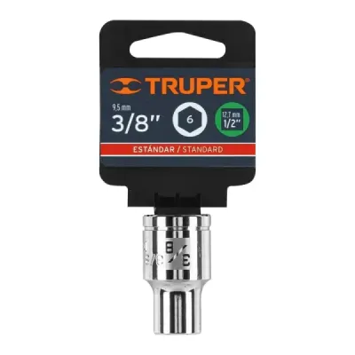 Copa Estándar 3/8" De 6 Puntas, Cuadrante De 1/2" Truper