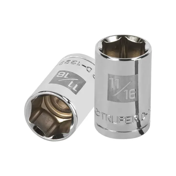 Copa Estándar 11/16" De 6 Puntas, Cuadrante De 1/2" Truper (D-1222-H - 13235)