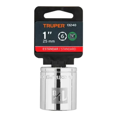 Copa Estándar 1.1/8" De 6 Puntas, Cuadrante De 1/2" Truper