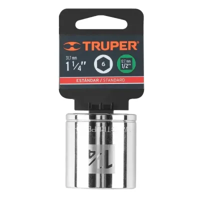 Copa Estándar 1.1/4" De 6 Puntas, Cuadrante De 1/2" Truper