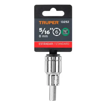 Copa Estándar De Punta Bristol 5/16", Cuadrante De 1/2" Truper