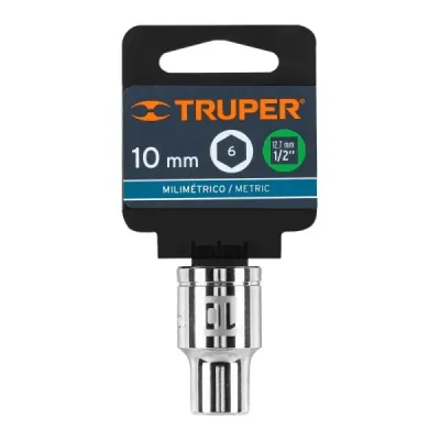 Copa Estándar 10 Mm De 6 Puntas, Cuadrante De 1/2" Truper