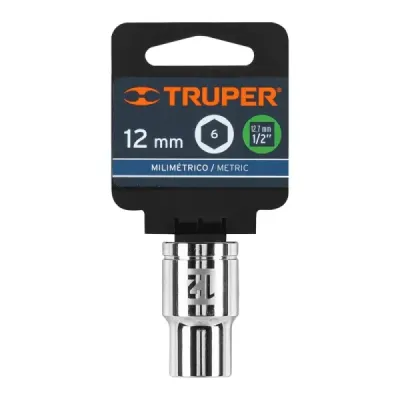 Copa Estándar 12 Mm De 6 Puntas, Cuadrante De 1/2" Truper