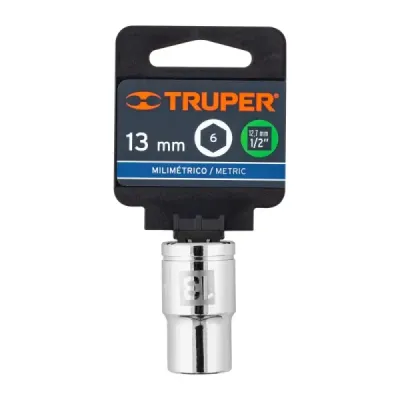 Copa Estándar 13 Mm De 6 Puntas, Cuadrante De 1/2" Truper