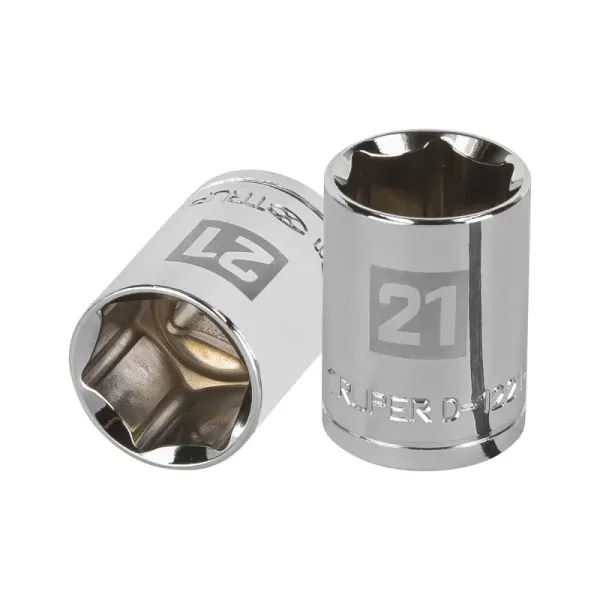 Copa Estándar 21 Mm De 6 Puntas, Cuadrante De 1/2" Truper (D-1221-M - 13271)