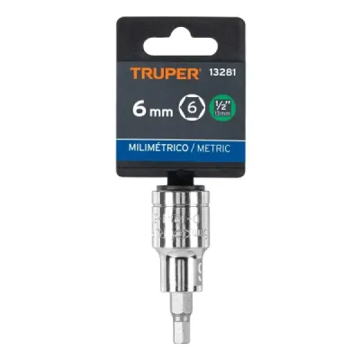 Copa Estándar De Punta Bristol 6 Mm, Cuadrante De 1/2" Truper
