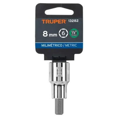 Copa Estándar De Punta Bristol 8 Mm, Cuadrante De 1/2" Truper