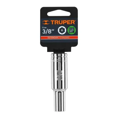 Copa Estándar Larga 3/8" De 6 Puntas, Cuadrante De 1/2" Truper