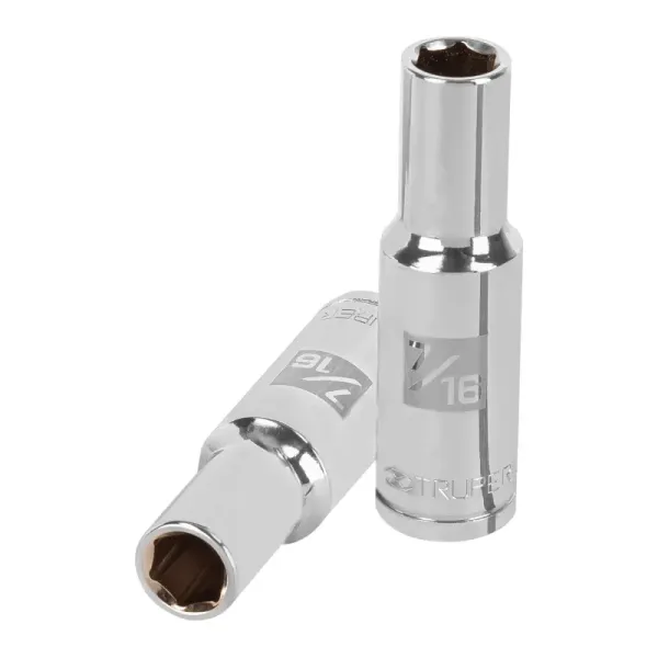 Copa Estándar Larga 7/16" De 6 Puntas, Cuadrante De 1/2" Truper (D-1214-HL - 13324)