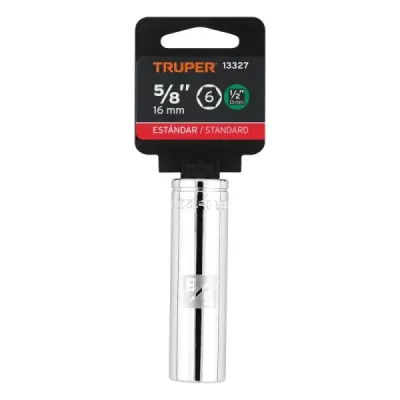Copa Estándar Larga 5/8" De 6 Puntas, Cuadrante De 1/2" Truper