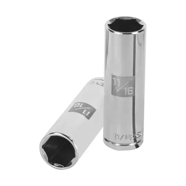 Copa Estándar Larga 11/16" De 6 Puntas, Cuadrante De 1/2" Truper (D-1222-HL - 13328)