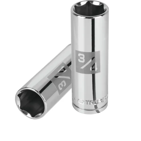 Copa Estándar Larga 3/4" De 6 Puntas, Cuadrante De 1/2" Truper (D-1224-HL - 13329)